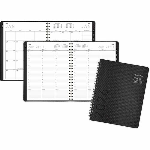 AT-A-GLANCE Planner, Wkly/Mthly, 12Mth, Jan-Dec, 8-1/4"x11", Gray