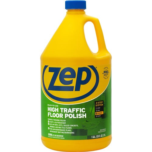 Zep Commercial Floor Finish, Commercial High Traffic, 1Gallon, CLGN