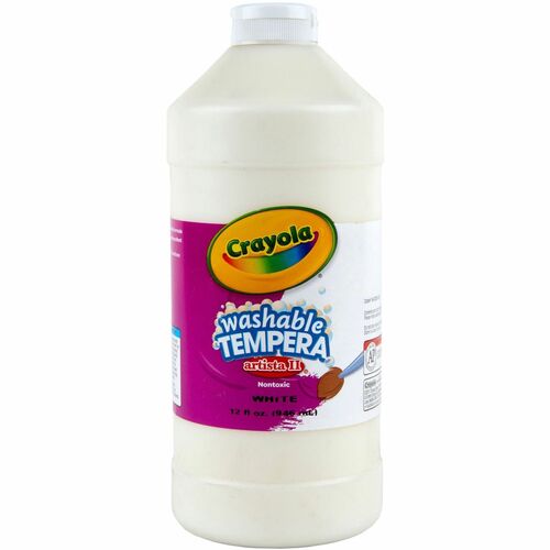 Crayola Washable Tempera Paint, 32oz, White