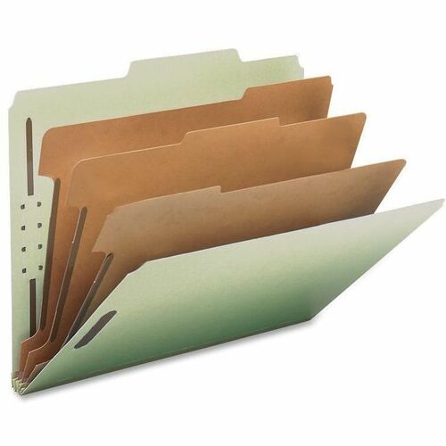Nature Saver Classification Folder, 3" Exp., Letter, 3-Div, 10/BX, GYGN