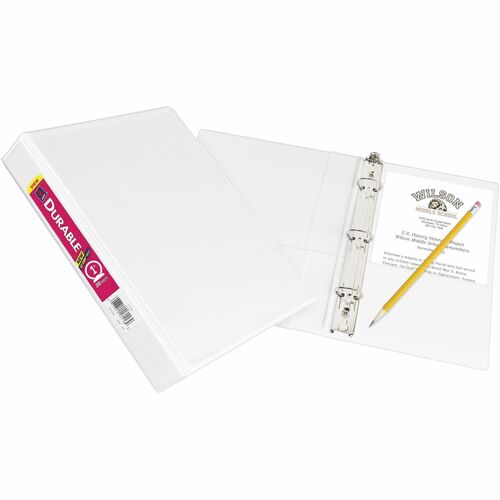 Avery View Binder,w/2 Pockets,Mini,1" Cap,8-1/2"x5-1/2",White