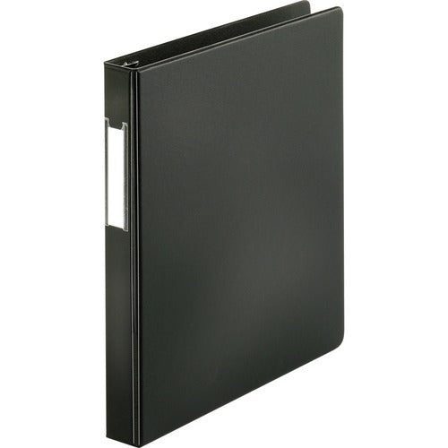 Business Source D-Ring Binder, w/Label Holder, Hvy-Dty, 1", 8-1Black