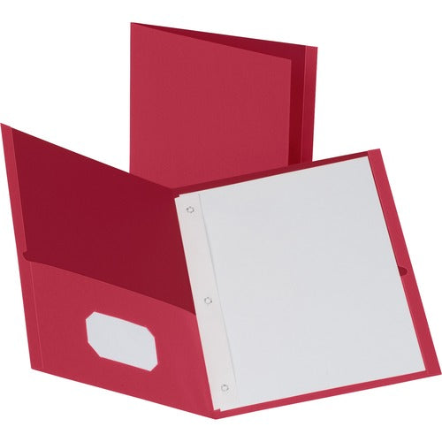 Business Source 2-Pocket Folders, 100 Sh Cap, Ltr, 9-1/2"x11", 25/BX, RD