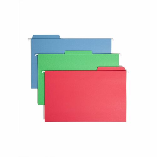 Smead Hanging Folders,w/2-Ply Tabs Attached,1/3 Tab,Lgl,18/BX,Ast