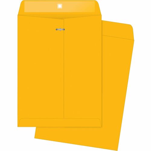 Business Source Clasp Envelopes, Heavy-Duty, 10"x13", 100/BX, KFT