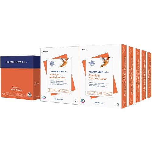 Hammermill Multipurpose Paper,GE 97, 20lb.,8-1/2"x11",500/RM,10RM/CT,WE-HAM106310