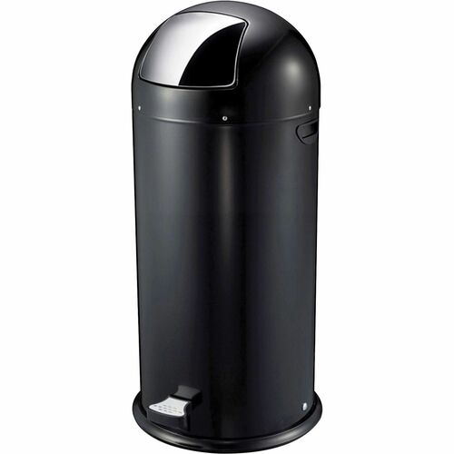 Genuine Joe Trash Receptacle,Foot Pedal,13.5 Gal,17-1/2"Diax37-2/5",BK-GJO58890