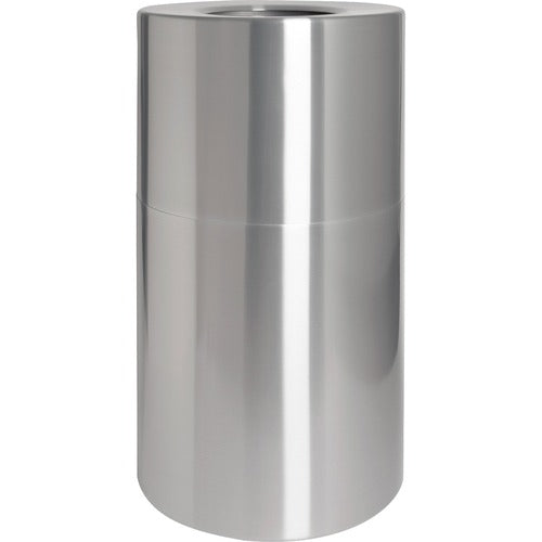 Genuine Joe Waste Receptacle,Weather-resistant,35 Gal,18"x34",Aluminum-GJO58893