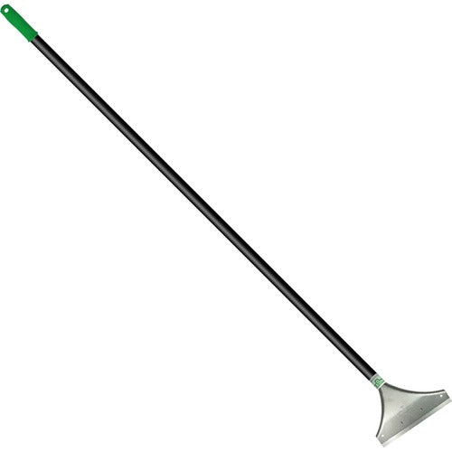Unger Scraper, Heavy-Duty, 8"W Head, 5'L Handle, Black/Silver