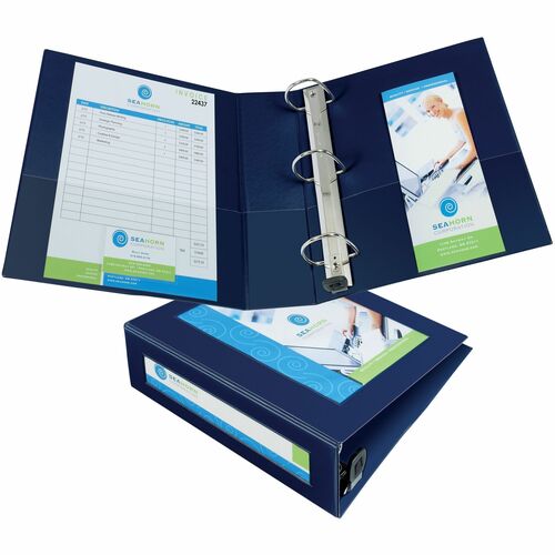 Avery View Binder, Locking Rings, 3", 8-1/2", 11", Navy BE