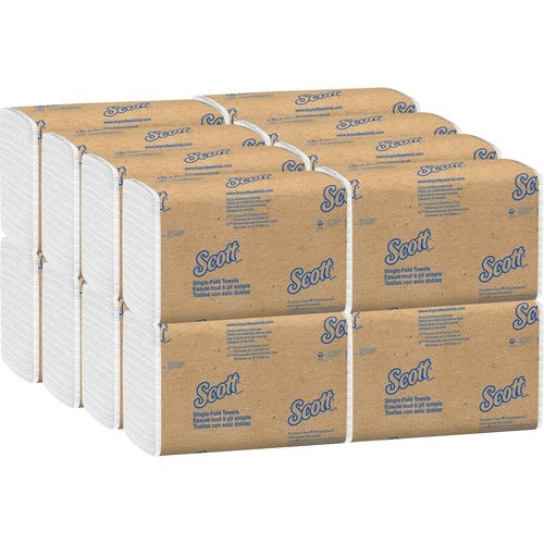 Kimberly-Clark Professional Paper Towels,Single-Fold,9-3/10"W10-1/2"L,250/PK,16PK/CT,WE