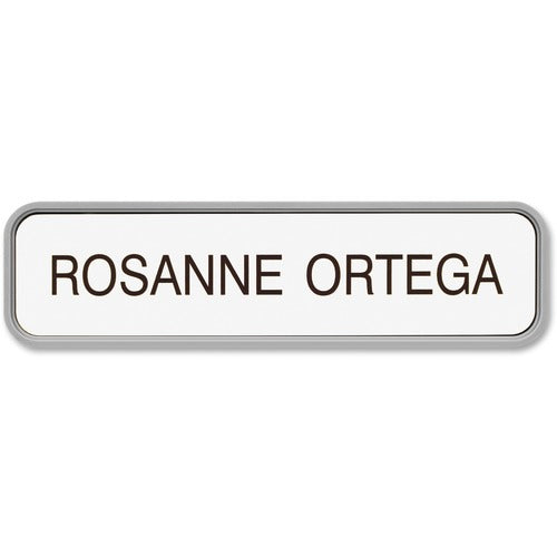 Shachihata Inc Designer Wall/Door Sign, 2"x8", Gray Frame