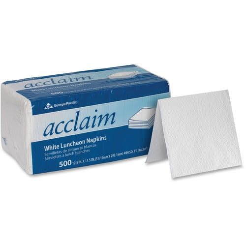 Georgia-Pacific Luncheon Napkins, 1-Ply, 1/4 Fold, 500 Shts, 60/CT, WE-GPC37707