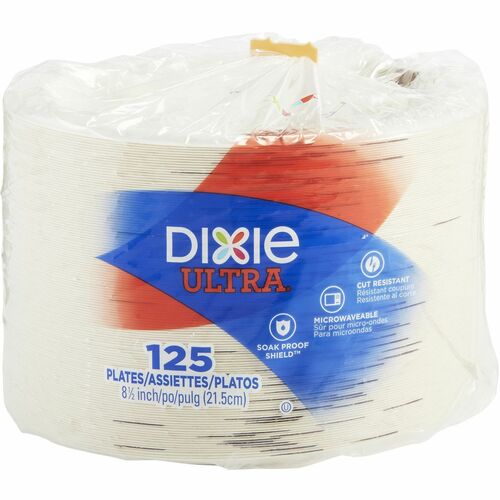 Dixie Foods Plates, Extra Heavy Weight, 8-1/2", 125/PK, Pathways/White-DXESXP9PATH