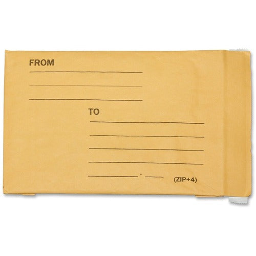 SKILCRAFT Cushioned Mailer,No.1,Self-Adhesive,7-1/4"x12",100/PK,Kraft
