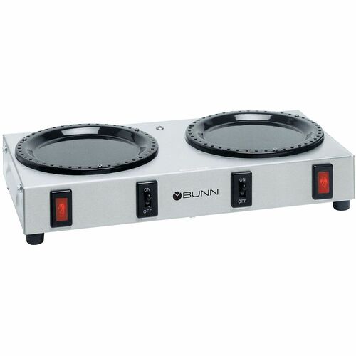 Bunn 2 Station Coffee Warmer, 14"x7"x2-1/2", Stainless Steel