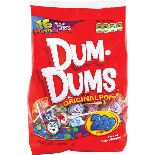 Spangler Candy Co Dum Dum Pops, 200/BG, Assorted
