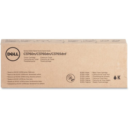 Dell Computer Toner Cartridge, f/C3760, 11000 Page Extra High Yield, BK-DLLW8D60