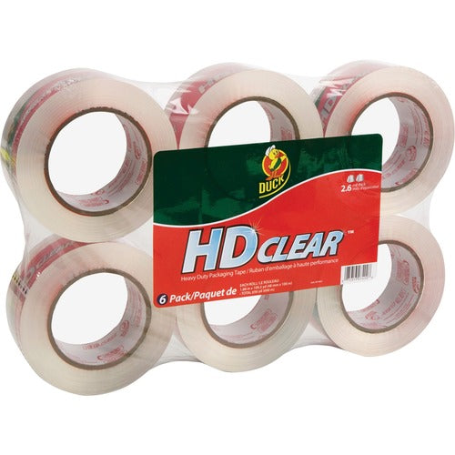 Duck Brand Packaging Tape, 1.88"x109.3yds, 2.6mil, 6/PK, Clear-DUC299016