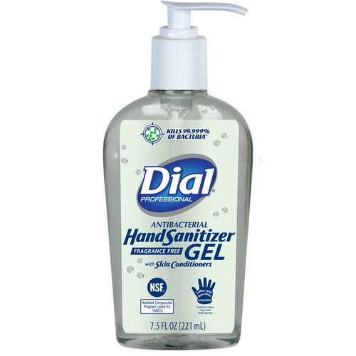 Dial Corporation Hand Sanitizer, Gel, 7.5oz., Clear