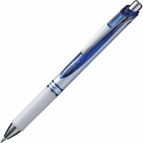Pentel Gel Pen,Retractable,Metal Tip,.7mm,Pearl/BE Barrel/BE Ink