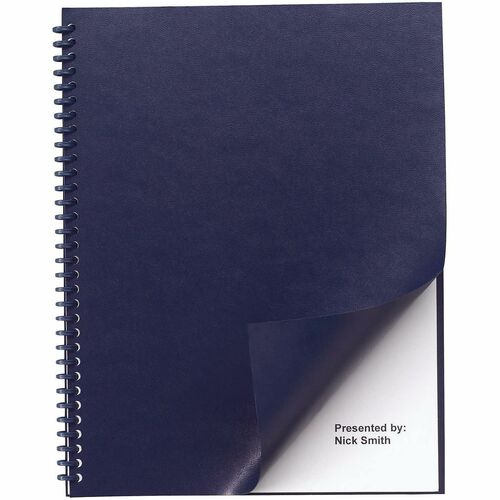 GBC Presentation Covers, Plain, Round Corners, 200/BX, Navy-GBC2000711