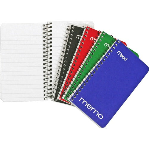 Mead Memo Book, College Ruled, 3"x5", 60 Sheets, Assorted