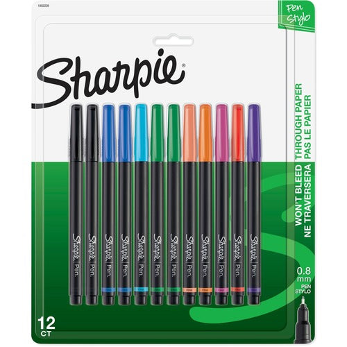 Newell Brands Sharpie Pens, Fine Point, 12/PK, Assorted