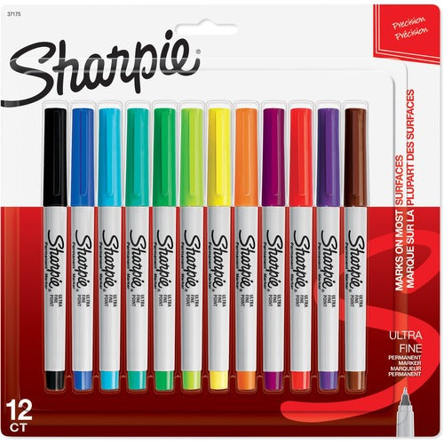 Newell Brands Sharpie Ultra-Fine Point Markers, 12/PK, Assorted