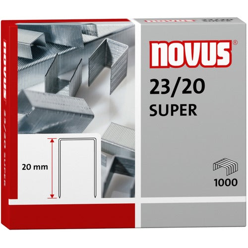 Dahle North America Inc. Staples, Novus, Heavy-Duty, 23 Gauge, 20mm, 1000/CT, Gray