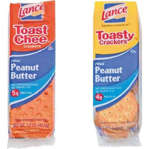 Lance Snack Packs, Crackers/Cookies, 1.4 oz.-1.65 oz, 24/BX, AST