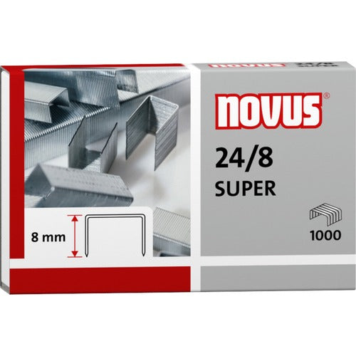 Dahle North America Inc. Staples, Novus, Premium, 24 Gauge, 8mm, 1000/CT, Gray