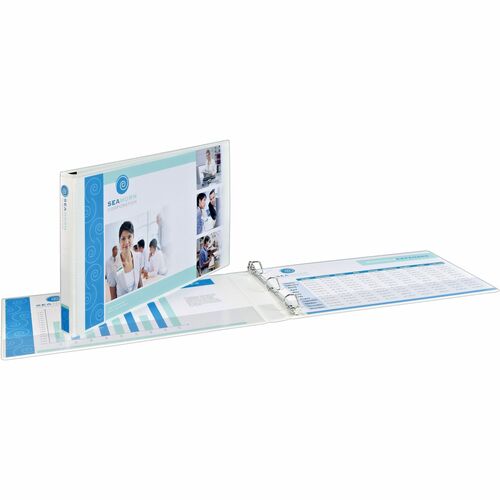 Avery View Binder, Slant Ring, 2" Cap, 11"x17", White