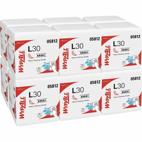 Kimberly-Clark Professional Cleanup Wipers, 90/PK, 12-1/2"x12", 12PK/CT, WE