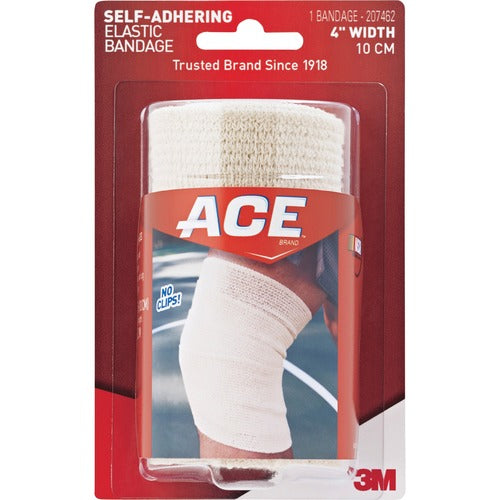 3M Athletic Support Wrap, 4" W, Self-Adhering, Tan