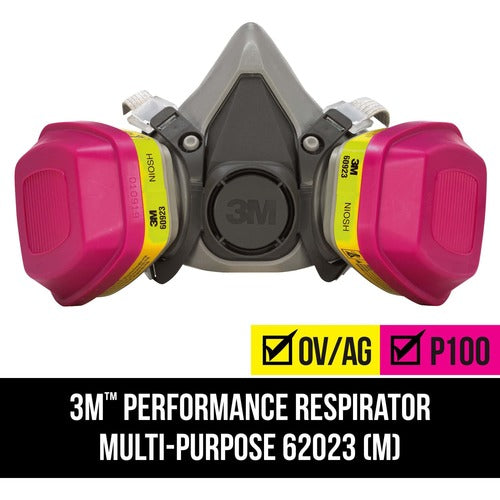 3M Multipurpose Respirator Mask, Drop-Down, Filtration, Gray