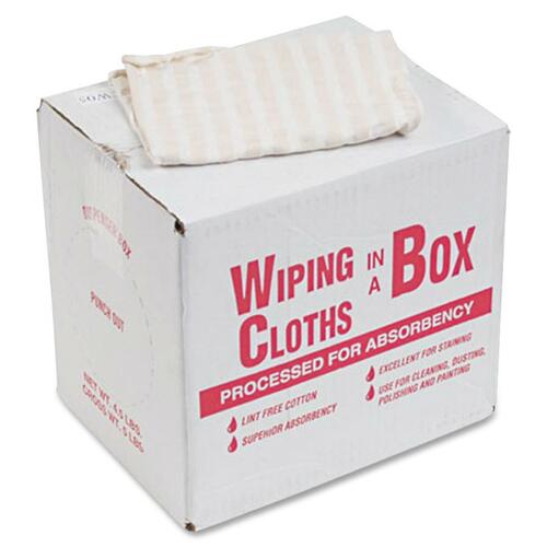 Office Snax Cotton Wiping Cloths, Assorted Sizes, 5 lb Box