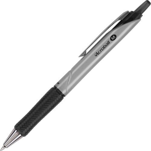 Pilot Acroball Pro Pens, Retract, Med Pt, Black Ink