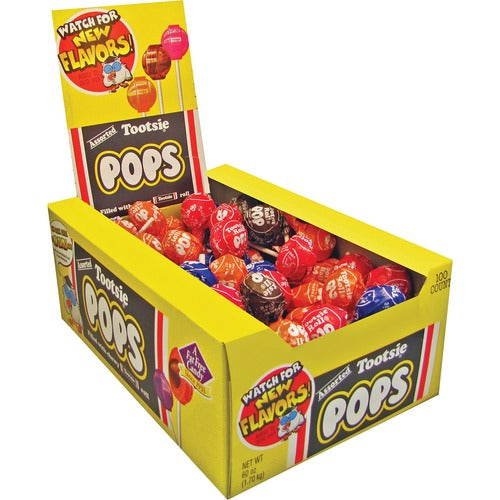 Tootsie Tootsie Pops, 60 oz, 100/BX
