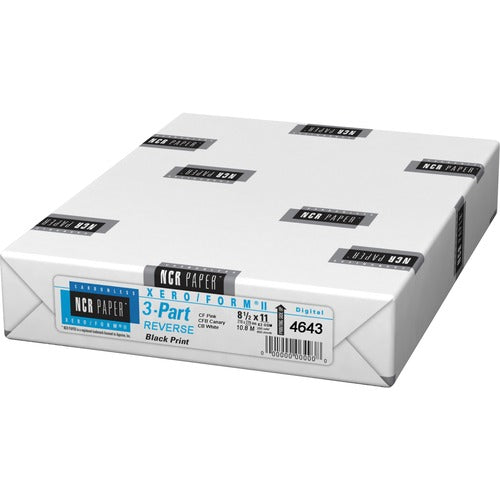 NCR Paper Carbonless Paper,3-Part Rev,167 Sets/PK,8-1/2"x11",PK/CA/WE