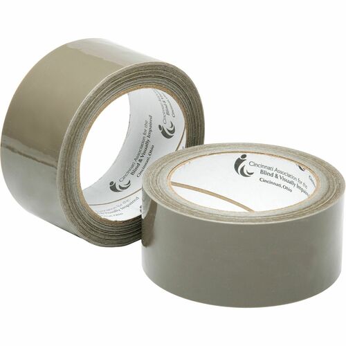 SKILCRAFT Package Sealing Tape, 3.1mil, 3" Core, 2"x60yds, Tan