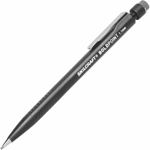 SKILCRAFT Mechanical Pencil, Bold Pt, 1.1mm, 1 Dozen, BK