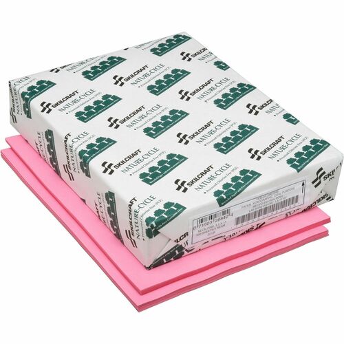 SKILCRAFT Colored Copy Paper, 8-1/2"x11", 20lb, 500Sht/RM, Neon PE