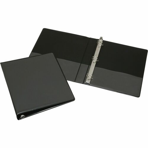 SKILCRAFT View Binder, Slant D-Ring, 1" Capacity, Letter-size, Black