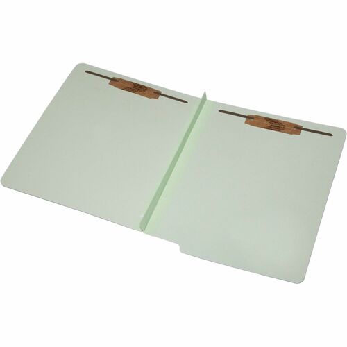 SKILCRAFT End Tab Classifctn Folder,2-Part,No Div,Ltr,2" Exp,25/BX,LGN