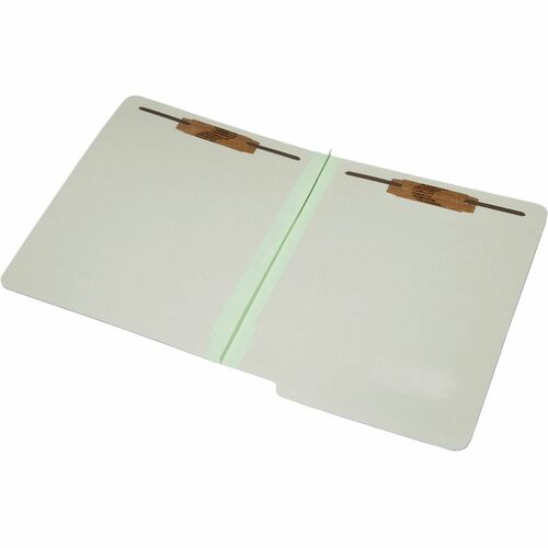 SKILCRAFT End Tab Classifctn Folder,2-Part,No Div,Ltr,1" Exp,25/BX,LGN