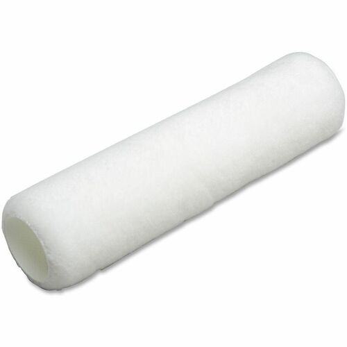SKILCRAFT Paint Roller Cover, 3/8" Nap, 9" Roller, White Fabric