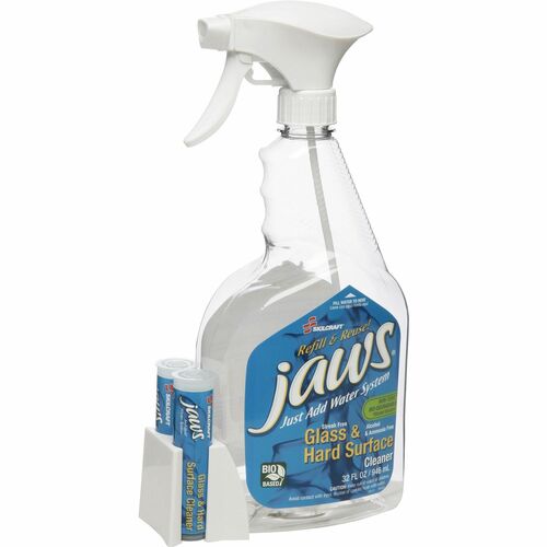 SKILCRAFT Glass Cleaner Starter Kit, 12 Cartridge, 6 Spray Bottles, BE