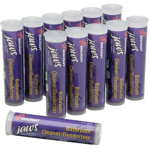 SKILCRAFT JAWS Bathroom Cleaner Refill Cartridges,12/BX, Violet