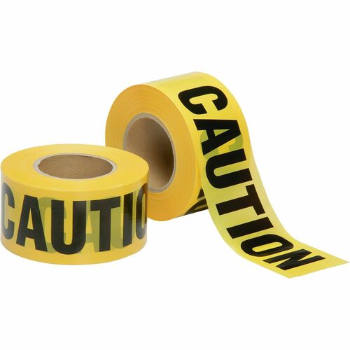 SKILCRAFT Barricade Tape,"CAUTION",Economy,Non-Adhesive,3"x1000',YW
